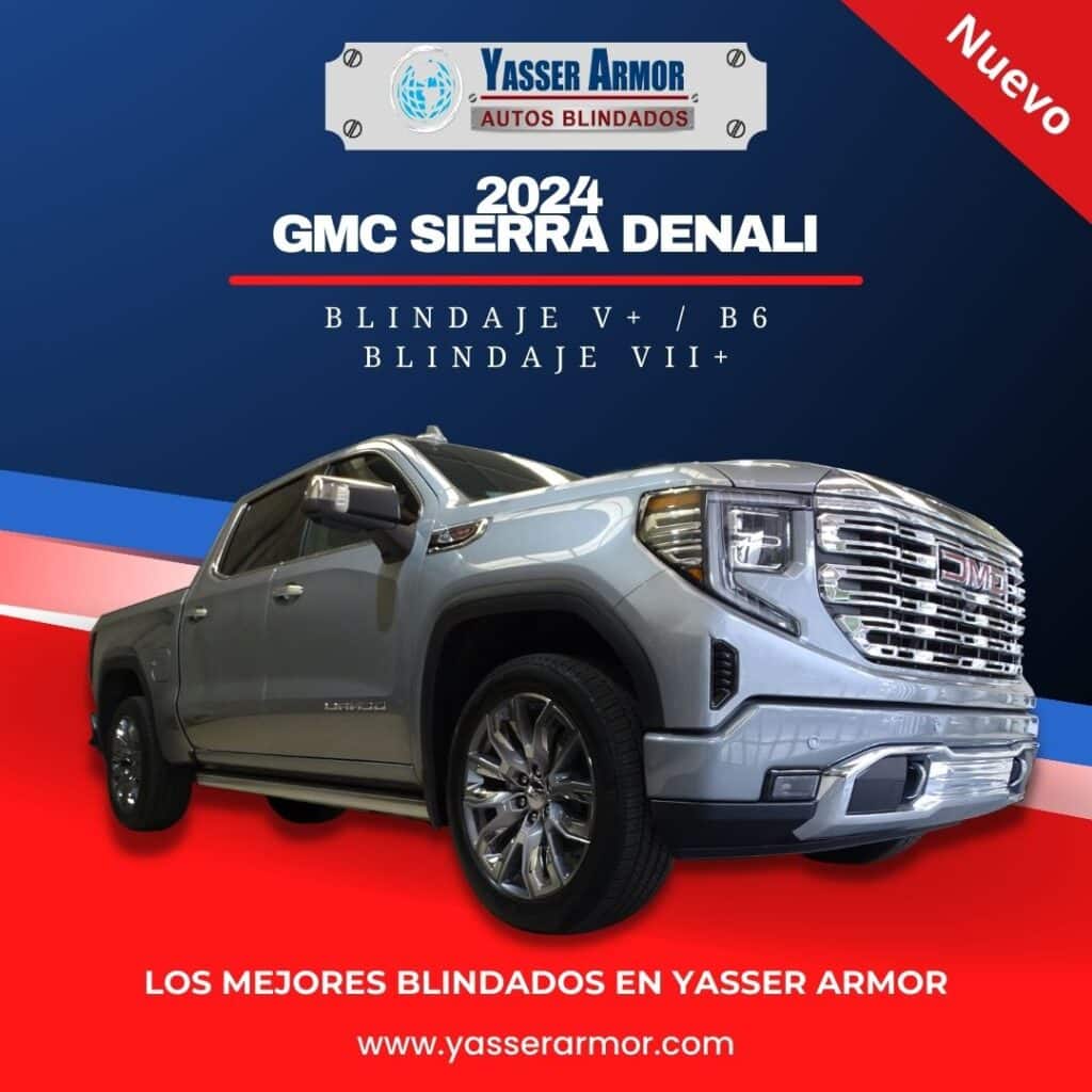 GMC Sierra Denali 2024 4x4 Blindada Nivel V B6 por Yasser Armor